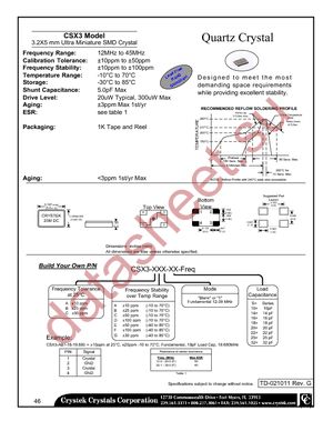 CSX3-AC-18-25.00 datasheet  